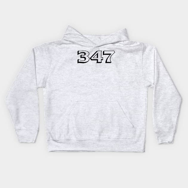 347 Area Code - New York City Kids Hoodie by whereabouts